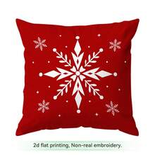 4pcs/1pc Minimalist Red Background Christmas Text Pattern Pillow Case, Single-Sided Printed Pillow Case, Suitable For Living Room Bedroom Home Decor, All Season Pillow Case - Multicolor - View 11