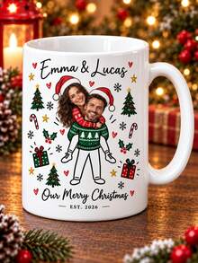 1PC Personalized Photo Mug, Customized Coffee Cup, Personalized Water Bottle, Customized Photo Mug, Personalized Photo, Mom Photo Mug, Mug With Photo And Text, Personalized Photo Coffee Cup, Photo Mug, Customized Name Mug, Perfect Gift For Friends And Family, Suitable For Any Special Occasion, Valentine's Day Gift, Gift For Her, Gift For Him, Gift For Friends, Home Decor - Multicolor - View 4