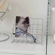 Desktop Organizer Rack, Minimalist Iron Desktop Storage Shelf, Dorm Simple Small Bookshelf, Desktop Textbook Organizer Rack, Metal Desktop Organizer Book Stand, Back To School Bookshelf Gift - Light Grey - View 7