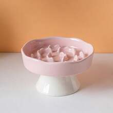 Ceramic Slow Feeder Bowl, Elevated Cat Bowl For Neck Protection, Anti-Tipping, Pet Food Bowl - Multicolor - View 15