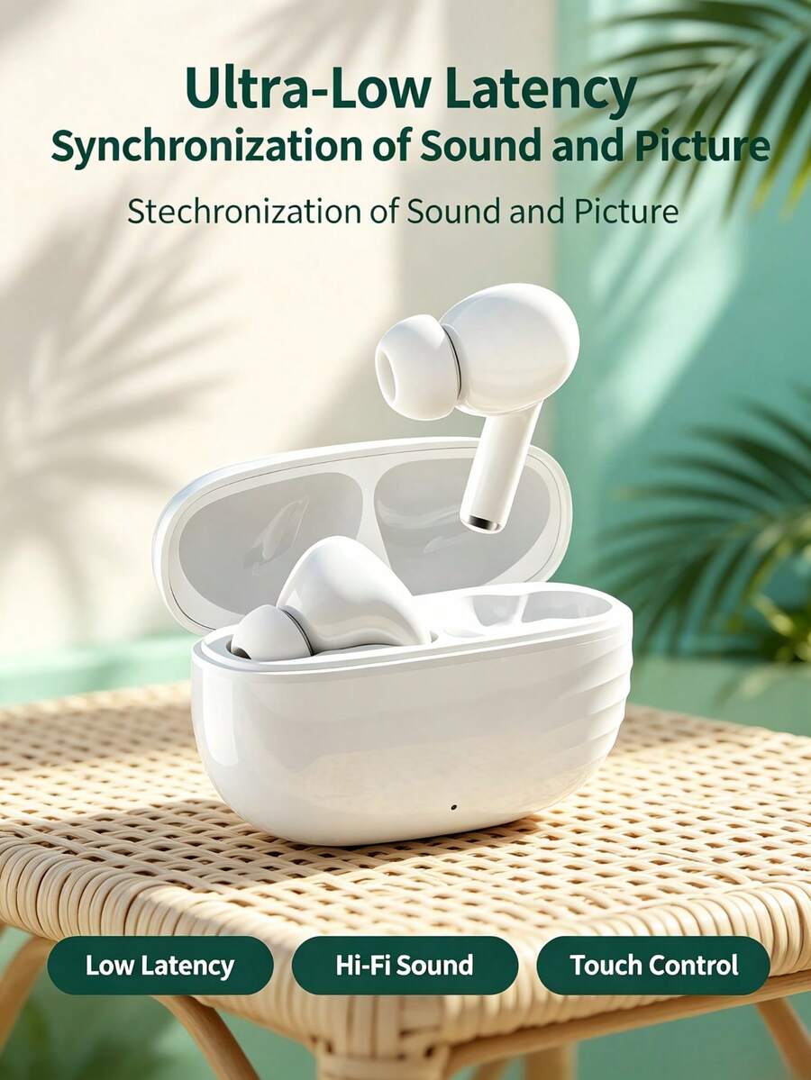 Earbud TWS Bluetooth Nirkabel dengan Peredam Kebisingan, Kualitas Suara Stereo HiFi, Casing Pengisian Daya Nirkabel, Desain In-Ear Tahan Air, Cocok untuk Perjalanan, Kebugaran, Aktivitas Luar Ruangan, dan Penggunaan Sehari-hari. - S32 - View 1