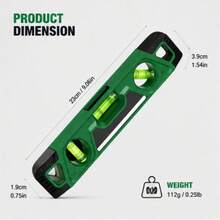 1Pc Magnetic Torpedo Spirit Level Portable Bubble Level Ruler Hand‑Held Measuring Tool For Horizontal Vertical And 45‑Degree Testing Household Repair Construction Hardware Supplies - A - View 6