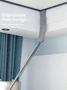 Extended Telescopic Dust Removal Separate Mop, Microfiber Duster Cloth, Under-Bed Cleaning, For Sweeping Dust, Wiping Sofa Gaps, Extended Mop, For Mopping Under The Bed, Home Cleaning, School Season Cleaning Tools - A - View 2