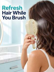300mAh Electric Mist Cushion Hairbrush, Mist Hair Care Scalp Massage Comb, Easy To Clean Anti-Tangle Comb, Reduce Static, Smooth And Voluminous - View 3
