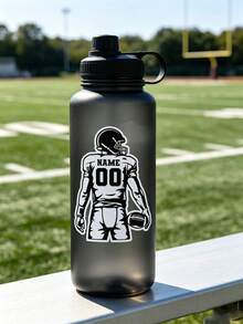 Custom Football Name Number Player Sport Stickers Die-Cut Waterproof Decal For Kindle Laptops Tumblers Scrapbooks Water Bottbles Phone Cases - Multicolor - View 3