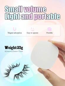1 Pair Magnetic False Eyelashes, Suitable For Beginners, Convenient And User-Friendly, Easy To Carry, Natural And Spiky Styles Available, Reusable, Suitable For Travel And Outings - Black - View 2