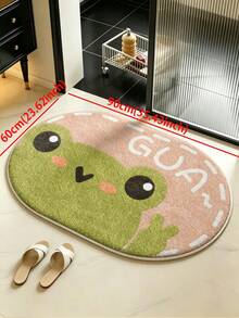 SANJIANGDI 1pc Soft And Cute Little Frog Pattern Kitchen Mat, 3.5 Mm Soft Rubber That Absorbs Water And Is Easy To Clean. Suitable For Corridors, Bathrooms, Living Rooms, Outdoor Door Mats, And Toilets. Useable Throughout The Year And For Various Holidays. - Multicolor - View 12