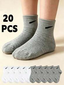 5 Pairs/10 Pairs/15 Pairs/20 Pairs Striped Diagonal Student Socks World Cup Sports Socks Sweat-Absorbent Breathable Versatile Casual Socks - Multicolor - View 2