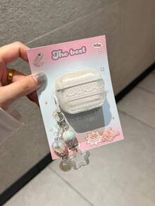 White Lace Trim Pods 4 Protective Case, Compatible With Apple Pod 3, Pro Earphone Shell 2nd Gen, Wireless Bluetooth 3rd Gen, 2nd Gen, Pod Pro 4th Gen, 5th Gen, 6th Gen - White - View 11