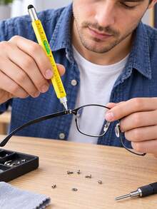 Pulpen Multifungsi; Penggaris Penanda Ketinggian - Alat yang Digunakan untuk Menandai Garis Elevasi; Alat 6-in-1 yang Menggabungkan Level, Penggaris, Stylus Layar Sentuh, dan Pulpen; Penggaris Penanda Ketinggian - Alat yang Digunakan untuk Menandai Garis Elevasi - beraneka warna - View 2