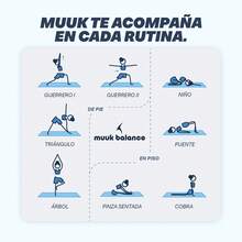 MUUK Alfombrilla de Yoga 170 x 70 cm, Grosor 4 mm, Tapete Antideslizante, Cómodo y Plegable para Yoga, Pilates, Fitness y Ejercicio, Resistente al Agua, Fácil de Transportar para Casa, Gimnasio y Viajes - Azul Marino - Ver 7