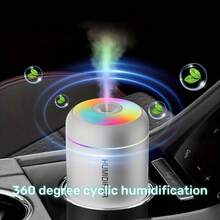 1pc USB Portable Car Aromatherapy Humidifier & Air Purifier, With Color Changing Night Light, Cool Mist Function, Helps Plant Health, Plastic Material - Bring Freshness And Purification To Your Room, Create A Soothing Atmosphere - A - View 12