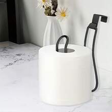 Multifunctional Toilet Tank Hanging Toilet Paper Holder, Suitable For Home/Dorm Bathroom, Toilet, B&B, Perfect Bathroom Gift - A-black - View 6