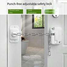 No Drilling Window Safety Locks, Self Adhesive Adjustable Restrictor, Door Lock, Protects Pets From Falling, Fits Metal, Sliding Windows Door Lock - B - View 10