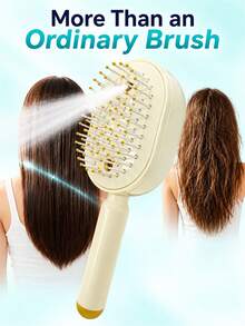 300mAh Electric Mist Cushion Hairbrush, Mist Hair Care Scalp Massage Comb, Easy To Clean Anti-Tangle Comb, Reduce Static, Smooth And Voluminous - View 2