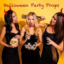 [Realistic Vampire Fangs] Realistic Retractable Halloween Vampire Fangs | For Gums, Halloween Party Costume Horror Prop, Suitable For Carnival Party Role Play Decoration (Applicable Age Range: 20 Years Old And Above) - Multicolor - View 5