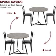 Dining Table & Chair Sets - Black - View 3