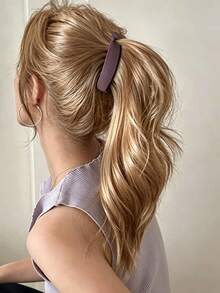 1PC Korean Style Minimalist Banana Clip – New Vertical Hair Clip For High Ponytail, Elegant Hair Accessory For Women,Hair Clips Hair Claws,Hair Slide - Multicolor - View 9