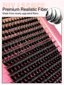252 Clusters Cartoon Style Clump False Eyelashes, Natural Ethereal "Fairy" Style, 12-20mm Length, Fluffy And Realistic Without Plastic Feel, D Curl, Suitable For Anime Cosplay And Daily Makeup - D - View 5