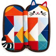 Cute Cat-Shaped Storage Bag, 3D Cat Outline Design, Can Be Used As Coin Purse, Toiletry Travel Bag, Stationery Storage Bag, Pencil Case, Marker Storage Bag - Multicolor - View 7