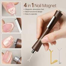 Beautizon Nailartlab 1件/4件 4合1纖細腰線強效貓眼凝膠美甲磁鐵，多功能UV凝膠指甲油花卉美甲工具磁棒，適用於居家美甲沙龍DIY，美甲用品，美甲工具，美甲藝術工具，返校季，美甲藝術，美甲工具，美甲貼片工具，美甲足部護理工具 - 彩色 - 查看 3