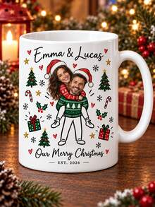 1PC Personalized Photo Mug, Customized Coffee Cup, Personalized Water Bottle, Customized Photo Mug, Personalized Photo, Mom Photo Mug, Mug With Photo And Text, Personalized Photo Coffee Cup, Photo Mug, Customized Name Mug, Perfect Gift For Friends And Family, Suitable For Any Special Occasion, Valentine's Day Gift, Gift For Her, Gift For Him, Gift For Friends, Home Decor - Multicolor - View 3