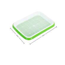 4pcs Green Sprouting Trays With Drainage Holes, Soil-Free Germination Tray Suitable For Indoor Or Outdoor Seed Sprouting, Can Grow Grass, Beans And More - Green - View 11