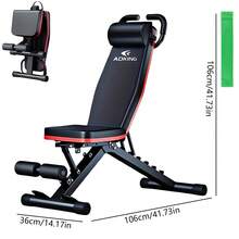 Weight Bench For Home Gym, Adjustable Weight Bench With Training Angles, Incline Bench Press For Full Body - Black - View 2