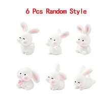 6pcs Random Creative Cute Big Ear Rabbit Car Dashboard Desktop Ornament DIY Car Interior Office Desk Computer Screen Decoration Accessories Holiday Gift - Big-eared Rabbit - View 10