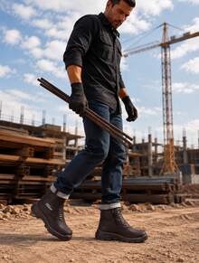 Men Industrial & Construction Boots - Coffee - View 4