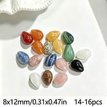 14-16pcs Teardrop Shaped Loose Beads 8x12mm DIY Jewelry Handmade Beading, Suitable For Bracelet, Necklace, Earring Making - 8*12mm Teardrop Beads - View 21