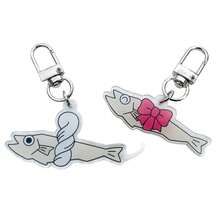 1pc/2pcs Set Cute Cartoon Fish Acrylic Keychain, Funny Bow & Twisted Fish Bag Charm, Backpack Pendant Key Ring Gift - Fish - View 7