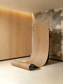 1 Roll PVC Matte Wood Grain Self-Adhesive Wall Sticker, Decorative Renovation Sticker, Wall Cover-Up, Wall Panel, 3D Moisture-Proof Background Wall, Removable, Wipeable, Dust-Resistant Wall Renovation Decorative Wallpaper - Multicolor - View 1