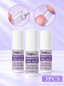 1/3/5pcs Super Strong Brush-On Nail Glue, Long-Lasting Adhesion, Suitable For Nail Tips, Acrylic Nails, Press-On Nails And False Nails - 7g - View 9