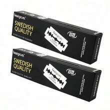 Razor Blades For Barbers,Double Edge Razor Blades,Men's Razor Blades For Shaving,Stainless Steel Professional Barber Tool - Black - View 13