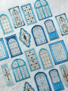 1 Pack 20pcs PET Iron Art Stained Glass Window Planner Diary Decorative PET Stickers - DT1859 - View 7