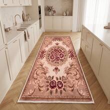 Washable Modern Minimalist Patterned Area Rug – Scandinavian Geometric Design, Contemporary Washable Carpet For Living Room, Bedroom & Home Decor - Rust Brown - View 4