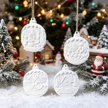 Christmas Ball Silicone Mold, Semi-3D Pendant Candle Holder Plaster Decor Home Epoxy Resin Mold, 70G - Multicolor - View 7