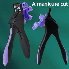 Manicure Nail Art Kit With 6-Gear Trim Positioner, Professional Stainless Steel Nail Clipper Cuticle Nipper Nail File Cuticle Pusher Set, DIY False Nail Trimming Tools For Home Salon Nail Care - Multicolor - View 7