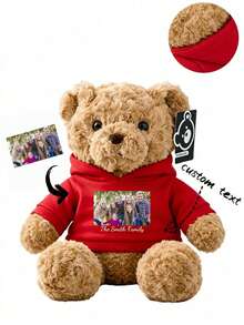 Custom Photo Teddy Bear Personalized Stuffed Animal Cute Plush Toy Gift For Kids Children Couples Birthday Christmas - Multicolor - View 6