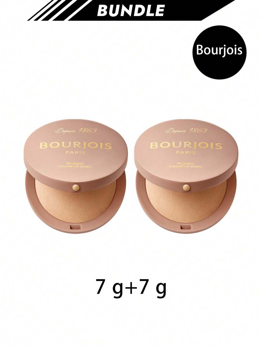Bourjois [Bundle] Maxi Round Pot Bronzer 001 Light Medium 7 G X 2 - 001 Light Medium - View 1