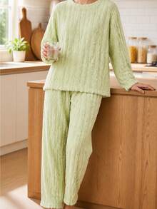 Women Pajama Sets - Green - View 3