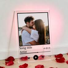 1PC Personalized Song Photo Print Customized Acrylic, Custom Song Photo Print, Scannable Music Art Customized Acrylic, Customized Acrylic Valentines Gifts, Bedroom Decor, Living Room Decor - Multicolor - View 5