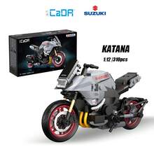 Mainan Sepeda Motor Balok Bangunan CaDA & Suzuki - Hayabusa Katana 1:20 Model Sepeda Motor Super Berlisensi Resmi, Dengan Detail Realistis dan Dudukan Pajangan - MultiWarna - View 2