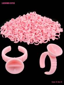 100pcs Disposable Tattoo Ink Cups, Glue Cups For Eyelash Extensions And Tattoo Ink - Eyelash Glue Cups, Eyebrow, Lip And Eyeliner Pigment Cups - Multicolor - View 9