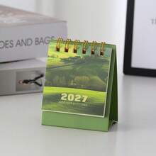 2027 Mini Landscape Desk Calendar Healing Nature Scenery Desktop Ornament Spiral Bound Calendar, Study Office Planning Memo Small Calendar, Daily Check-In, Christmas Gift, Holiday Gift - A - View 13