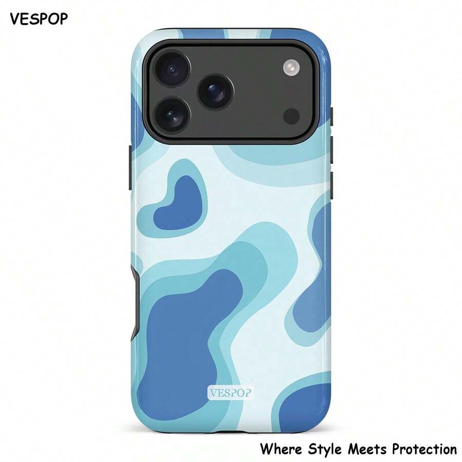 VESPOP Asymmetrical Wave Fashion Phone Case - Compatible With Iphone 18/17/16/15/14/13/12/11 Pro Max/Pro Plus/12 Mini/13 Mini, Compatible With Galaxy S26 S25 S24 S23 S22 S21 Plus Ultra, Compatible With Pixel 8 9 10 PRO - Mixed Color 1 - View 1