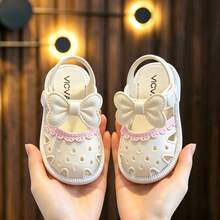 Vicvait Children Pearl Heart Sandals, Girls Korean Style Fashion Soft Bottom Sandals - White - View 3