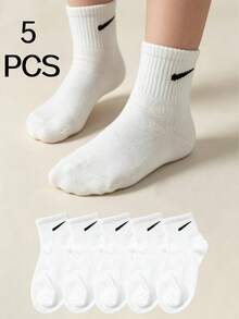 5 Pairs/10 Pairs/15 Pairs/20 Pairs Striped Diagonal Student Socks World Cup Sports Socks Sweat-Absorbent Breathable Versatile Casual Socks - Multicolor - View 7