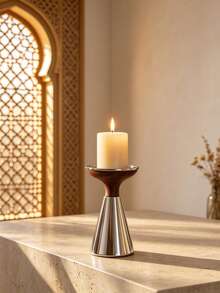 Light Luxury High-Quality Custom Style Fashion Tapered Metal Candle Holder – Table Wedding Home Ambiance Soft Decor Prop For Living Room, Office, Party, Holiday & New Year Gift - Fashionable - View 7